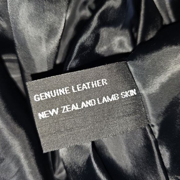 Morton & Rossi Three Button Pocket Coat Black Leather Jacket XXL - Picture 11 of 11